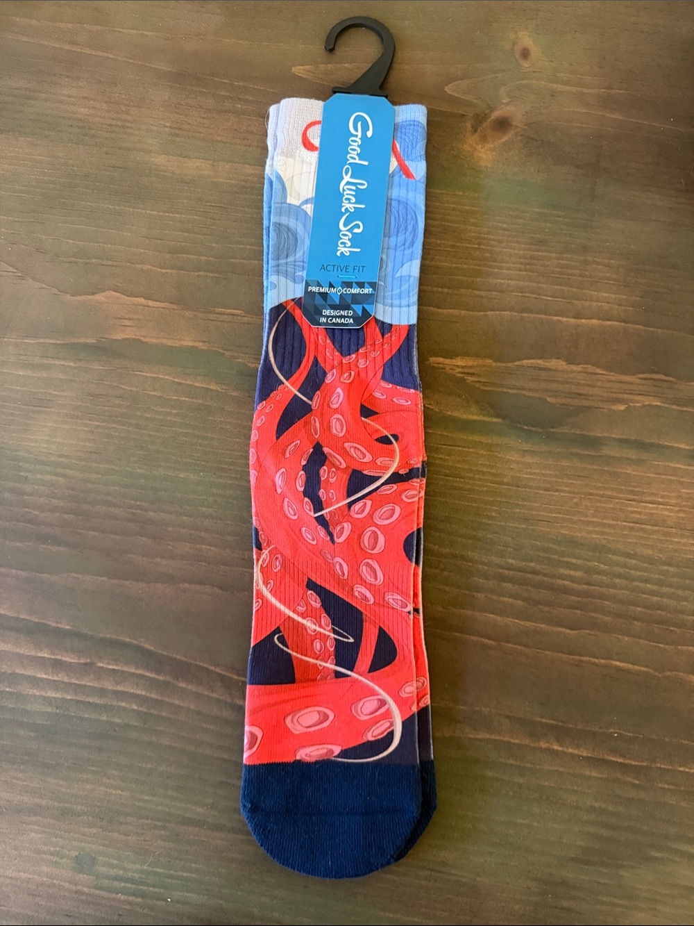 Men’s Red Octopus Crew Socks